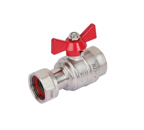 Кран шаровый с Накид. гайкой и внутр. резьбой  1/2  Прямой Тим (80/20)