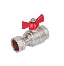 Кран шаровый с Накид. гайкой и внутр. резьбой  3/4  Прямой Тим (60/15)