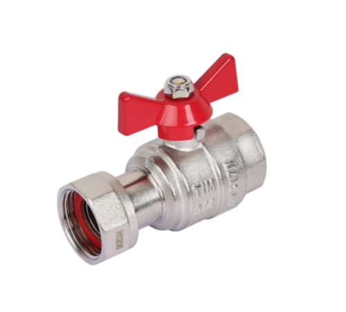 Кран шаровый с Накид. гайкой и внутр. резьбой  3/4  Прямой Тим (60/15)