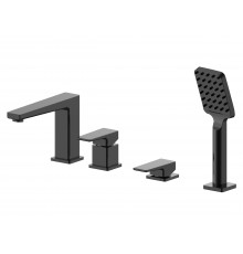 Смеситель на борт ванны на 4 отвер.  5555 Black Kern (8/шт)