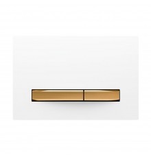 Кнопка смыва для инсталляции  (квадрат,стекло) брошир. золото