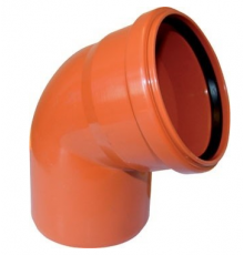 Отвод  160 х 45 гр        пвх     рыжий  (80/шт)
