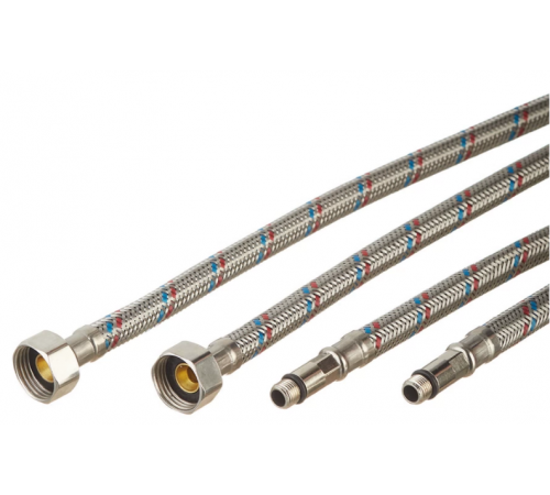 Подводка для смесителя М10(8+10 СМ) 1/2-1м удлиненный штуцер (50/5) Тим по доступной цене.