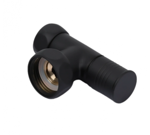 Кран для п/с угл. "О"  1г х 3/4 г черный  Тим (20/1)