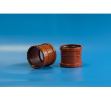 Муфта  110   ПВХ  Политэк наруж РЫЖ(90шт)