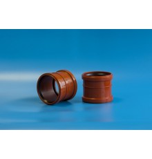 Муфта  110   ПВХ  Политэк наруж РЫЖ(90шт)