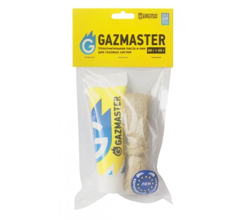 Паста+лен (набор) 80 г. тюбик + 20 г. лен (евро) Gazmaster (25/шт)