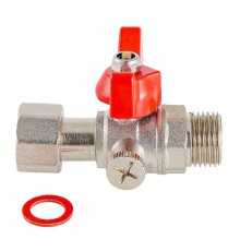 Кран шаровой для подключения манометра 1/2*3/8 ТИМ (60/30)