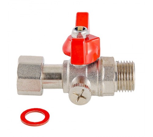 Кран шаровой для подключения манометра 1/2*3/8 ТИМ (60/30)