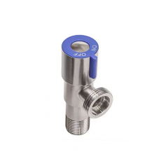 Кран угловой керамическая кран-букса нерж.  син.1/2 х 1/2  SUS304 TIM(60/1)