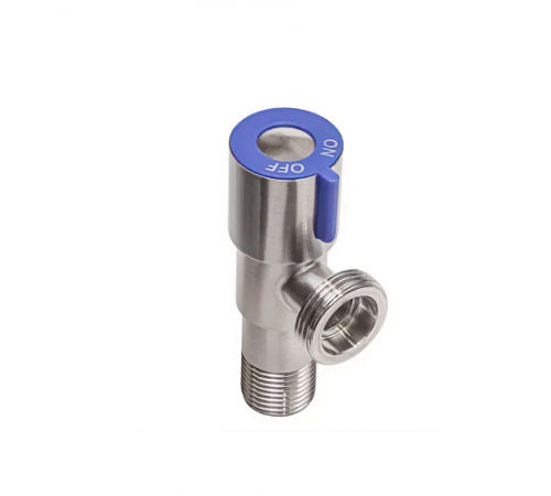 Кран угловой керамическая кран-букса нерж.  син.1/2 х 1/2  SUS304 TIM(60/1)