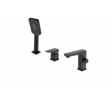 Смеситель на борт ванны  на 3 отверстия  6056 Black Kern (6/шт)