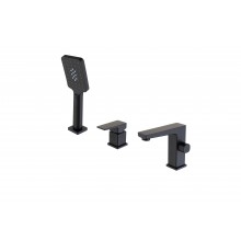 Смеситель на борт ванны  на 3 отверстия  6056 Black Kern (6/шт)