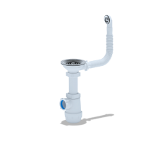 Сифон Ани 3 1/2 х40 с круглым переливом А0142S (30/шт)