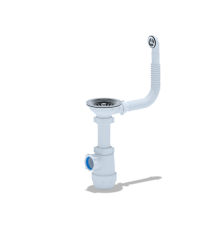 Сифон Ани 3 1/2 х40 с круглым переливом А0142S (30/шт)