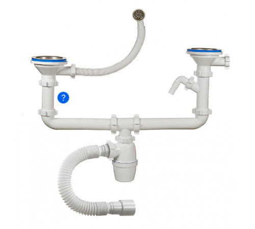 Сифон 2-ой  3 1/2 круглый перелив с гофрой 40/50  ОРИО А-50092 (11/шт)