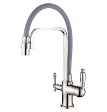 Смеситель для кухни  под фильтр (сат/сер) 2084 satin-gray Kern (6/шт)