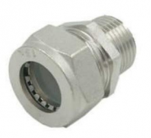 Муфта соединительная для гофр/нерж. (никелир) 20*1/2НР (80/10)