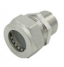 Муфта соединительная для гофр/нерж. (никелир) 20*1/2НР (80/10)