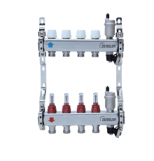 Коллекторный / блок с расх, 7х нереж/стали  1*х3/4 (2/1) ZEISSLER