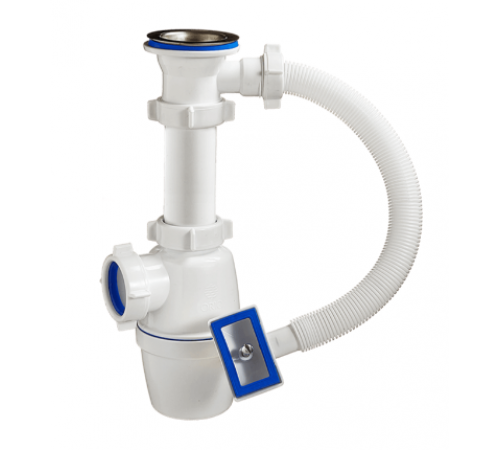 Сифон 1 1/2 х 40  с квадратным переливом ОРИО А-4004 (35/шт)