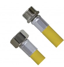 Шланг для газа в оплетке желт  3 м г/ш  (50/1) Тим