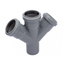 Крестовина  кан. одноплоск.    ПВХ 50 х50 х 50 х 50    45гр Политэк (40/)