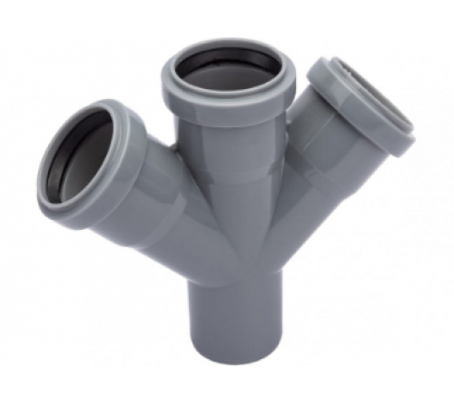 Крестовина  кан. одноплоск.    ПВХ 50 х50 х 50 х 50    45гр Политэк (40/)