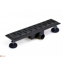 Душевой трап (сух+гидр. защита от запаха) 70. Тим (4кор) ЧЕРНЫЙ