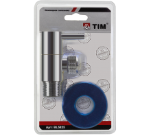 Угл. кран 1/2 х 1/2 хром. круг. Тим в блистере (50/1)