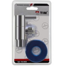 Угл. кран 1/2 х 1/2 хром. круг. Тим в блистере (50/1)