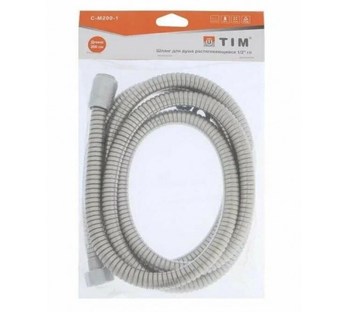Шланг для душа 2м в пакете Тим (50/1)