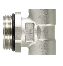 Тройник кол-ый для воздухоотв. и дренаж. крана  наконечник 1/2F x 1M x 1/2F M320-422 Тим (10/шт)