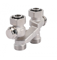 Мультифлекс для  подкл  радиатора.Перекрестие Х-образное с Запор-вентилями 3/4 х 3/4 EK ( 30/5 ) TIM