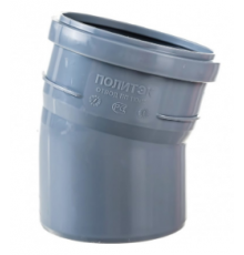 Отвод     ПВХ  110  15 гр  Политэк (70шт)