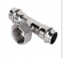 Пресс-тройник из нержавеющей стали 15mm*1/2 ВР (80/5) Zeissler