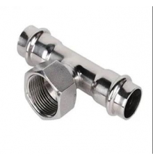 Пресс-тройник из нержавеющей стали 15mm*1/2 ВР (80/5) Zeissler