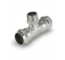 Пресс-тройник из нержавеющей стали 22mm*3/4 НР (50/5) Zeissler