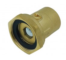 Соединение ВР/ВР с накид.  гайкой со встроенным шар. краном 11/2*1 Тим (40/1)