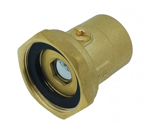 Соединение ВР/ВР с накид.  гайкой со встроенным шар. краном 11/2*1 Тим (40/1)