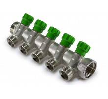 Коллектор рег. под 45* 3/4 г/ш х 1/2 -6 вых под конус Тим (16/шт)