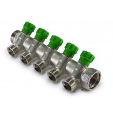 Коллектор рег. под 45* 3/4 г/ш х 1/2 -6 вых под конус Тим (16/шт)