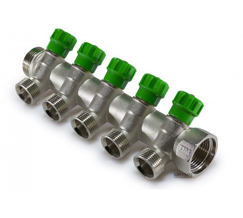 Коллектор рег. под 45* 3/4 г/ш х 1/2 -6 вых под конус Тим (16/шт)