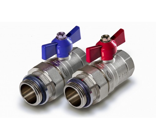 Кран шар. 1 " для прямого соед. со сгоном для подачи и обр. контура  Тим (20/1шт)