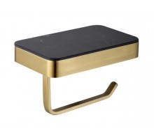 Бумагодержатель с полкой со стеклом  (матовое золото ) 9517 matt gold Kern (20шт)