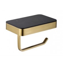 Бумагодержатель с полкой со стеклом  (матовое золото ) 9517 matt gold Kern (20шт)