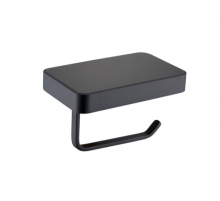 Бумагодержатель с полкой со стеклом  (черный ) 9517 Black (20шт)