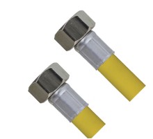 Шланг для газа в оплетке желт  0,5м г/г (150/1)Тим