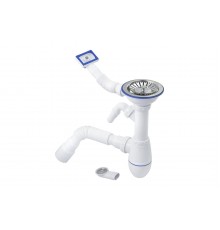 Сифон с гибкой трубой переливом и носиком, 3/1/2  универс. B427 Юникорн(25ШТ)