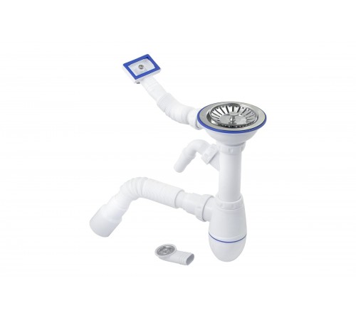 Сифон с гибкой трубой переливом и носиком, 3/1/2  универс. B427 Юникорн(25ШТ)